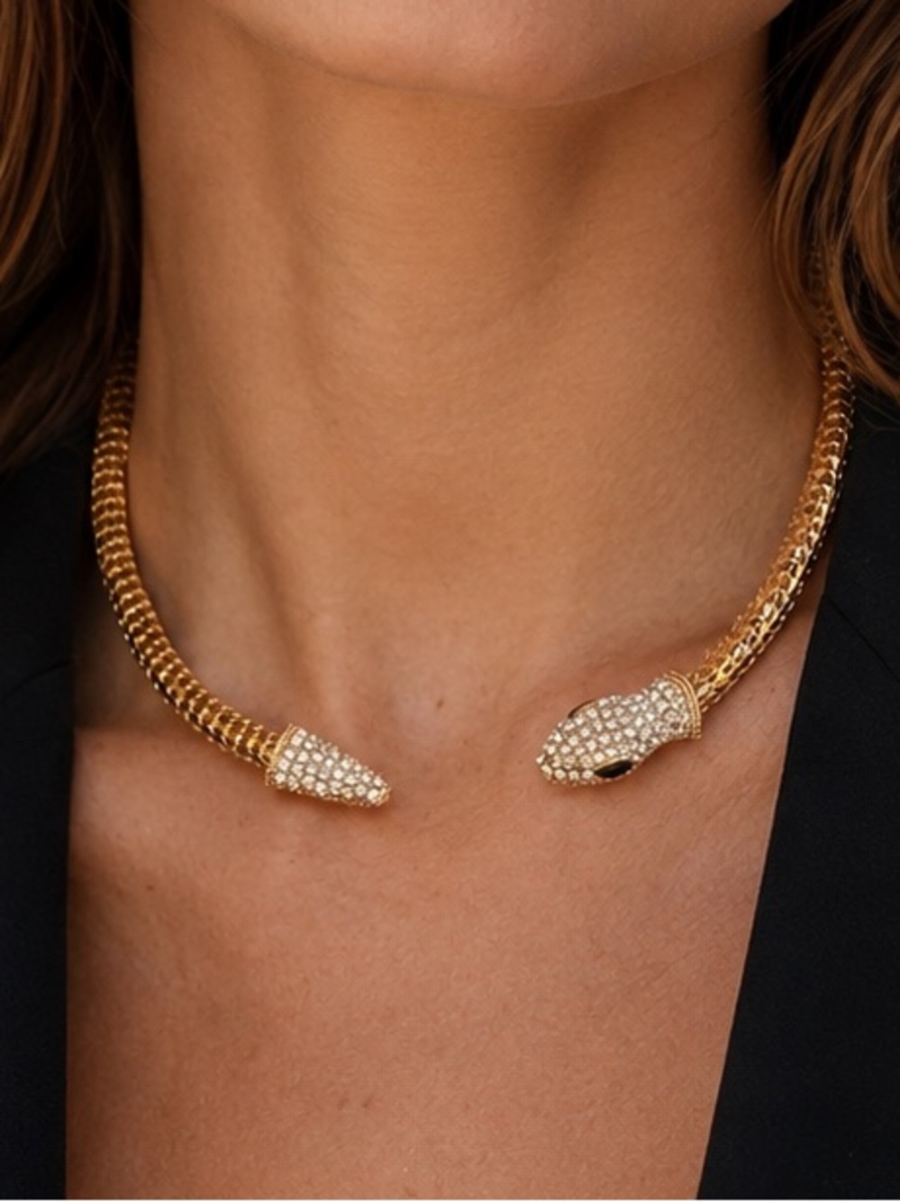 Crystal Snake Collar Serpenti Necklace